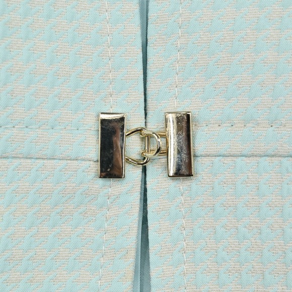 Monica Ricci Womens Textured Blazer Size 4 Light Green Peplum Hem Italy Chic‎ - Picture 10 of 15